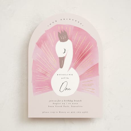 Foil-Pressed Children's Birthday Party Invitations