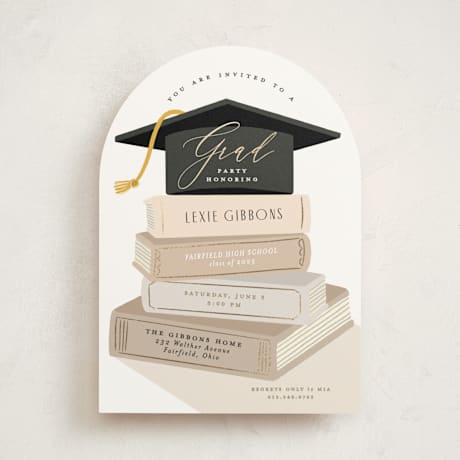 Foil-Pressed Graduation Party Invitations