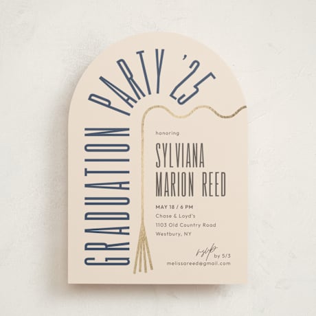 Foil-Pressed Graduation Party Invitations