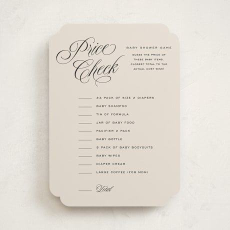 Baby Shower Game Cards