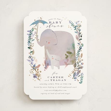 Foil-Pressed Baby Shower Invitations