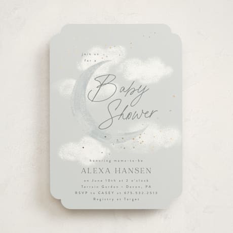 Foil-Pressed Baby Shower Invitations