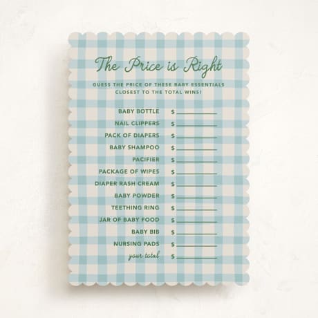 Baby Shower Game Cards