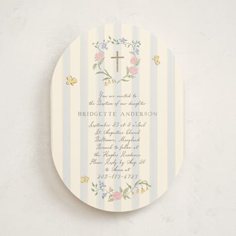 Foil-Pressed Baptism and Christening Invitations
