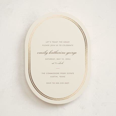 Foil-Pressed Graduation Party Invitations