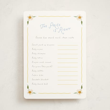 Baby Shower Game Cards