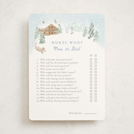 Baby Shower Game Cards