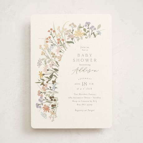 Foil-Pressed Baby Shower Invitations