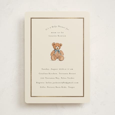 Foil-Pressed Baby Shower Invitations