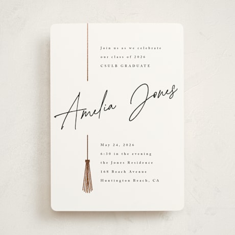 Foil-Pressed Graduation Party Invitations
