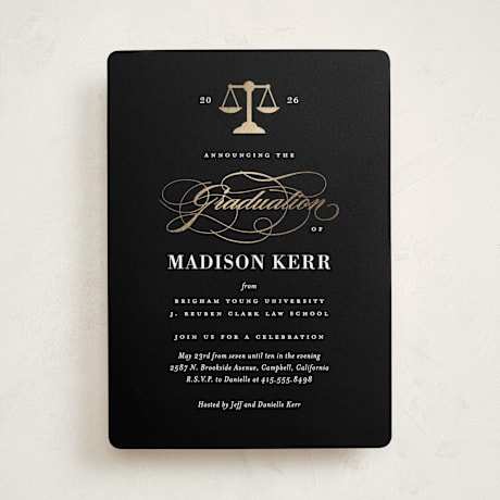 Foil-Pressed Graduation Party Invitations