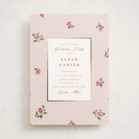 Foil-Pressed Graduation Party Invitations
