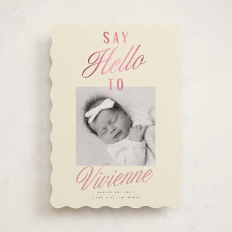 Foil-Pressed Birth Announcements