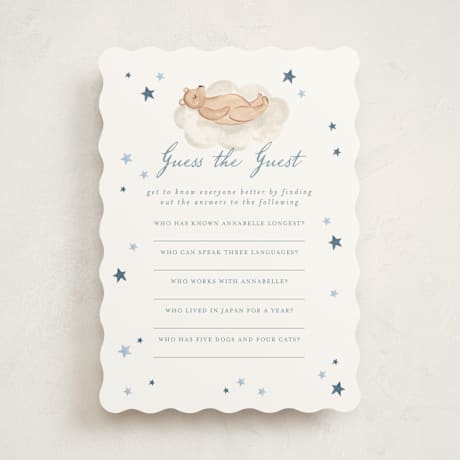 Baby Shower Game Cards