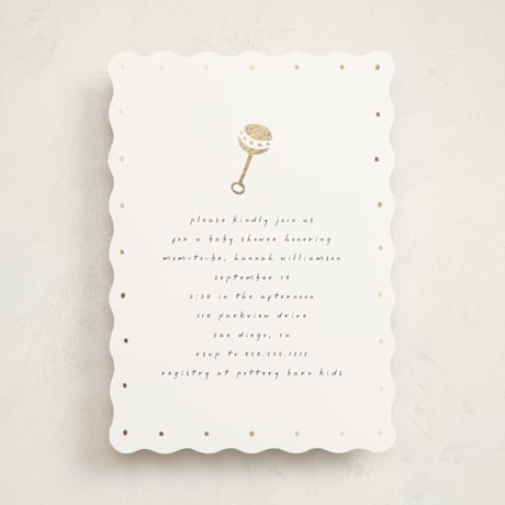 Foil-Pressed Baby Shower Invitations