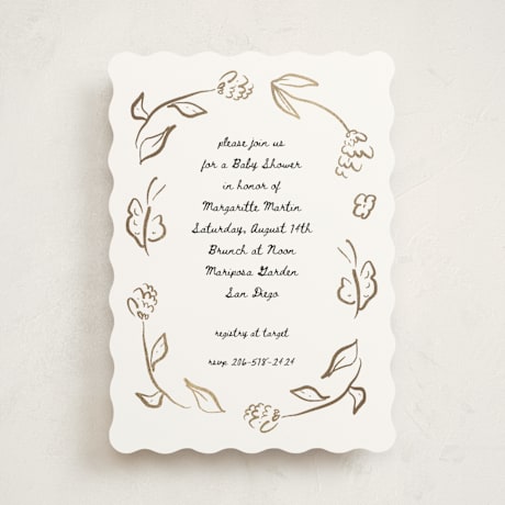 Foil-Pressed Baby Shower Invitations