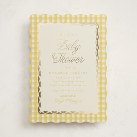 Foil-Pressed Baby Shower Invitations