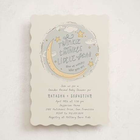 Foil-Pressed Baby Shower Invitations