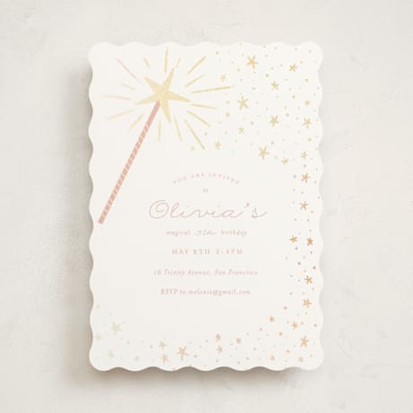 Foil-Pressed Children's Birthday Party Invitations