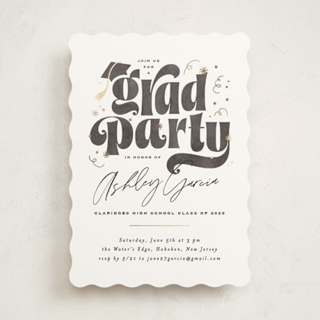 Foil-Pressed Graduation Party Invitations