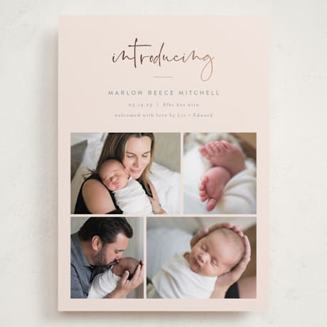 Foil-Pressed Grand Birth Announcements