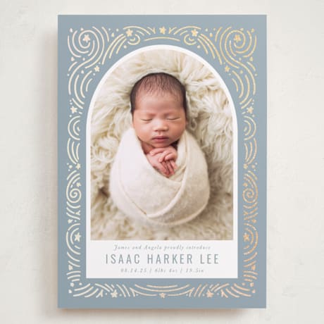 Foil-Pressed Grand Birth Announcements
