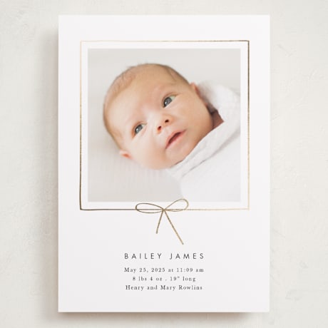 Foil-Pressed Grand Birth Announcements