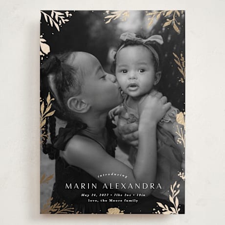 Foil-Pressed Grand Birth Announcements