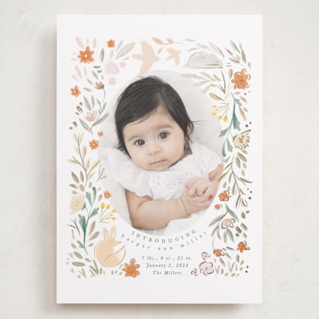 Foil-Pressed Grand Birth Announcements