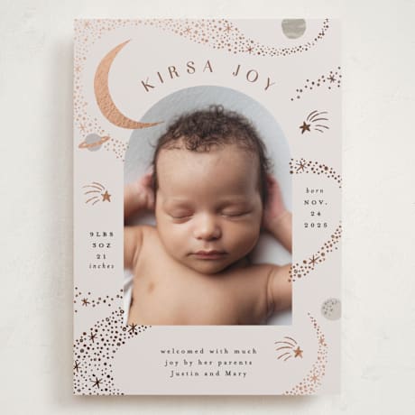 Foil-Pressed Grand Birth Announcements