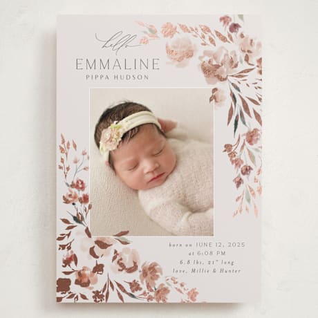 Foil-Pressed Grand Birth Announcements