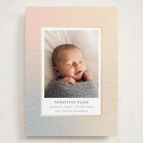Foil-Pressed Grand Birth Announcements