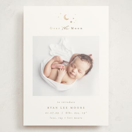 Foil-Pressed Grand Birth Announcements
