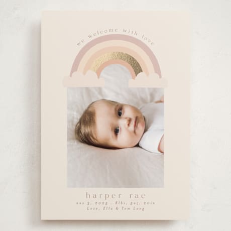 Foil-Pressed Grand Birth Announcements