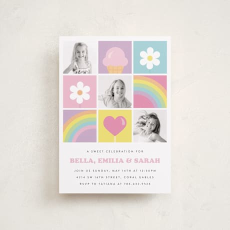 Petite Children's Birthday Party Invitations