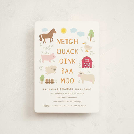 Petite Children's Birthday Party Invitations