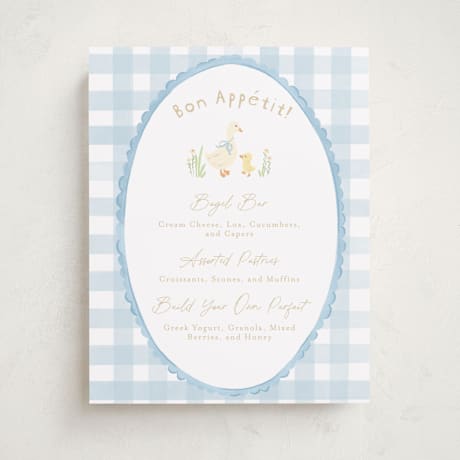 Baby Shower Menu Signs