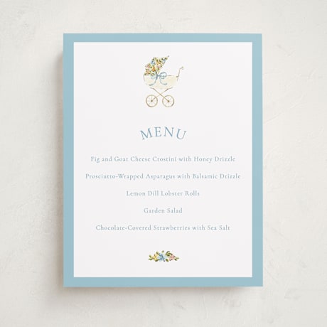 Baby Shower Menu Signs