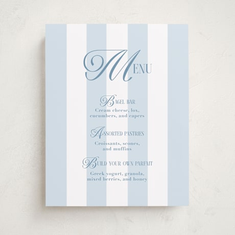 Baby Shower Menu Signs