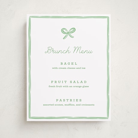Baby Shower Menu Signs