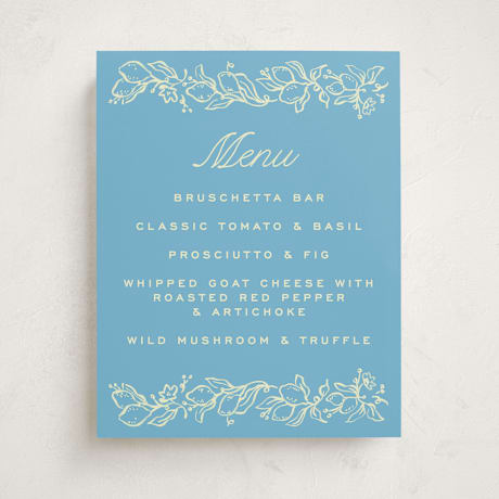 Baby Shower Menu Signs