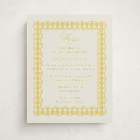 Baby Shower Menu Signs