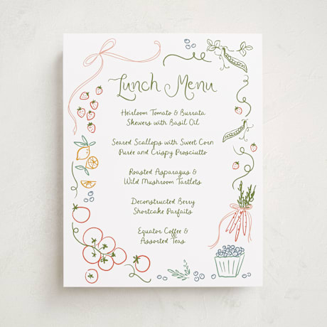 Baby Shower Menu Signs