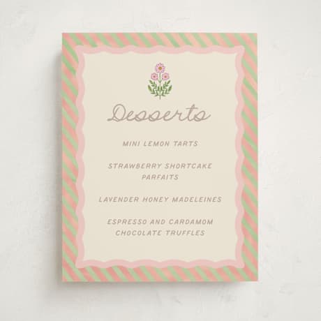 Baby Shower Menu Signs