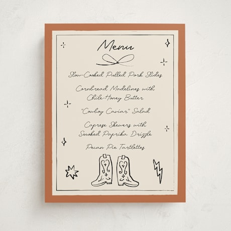 Baby Shower Menu Signs