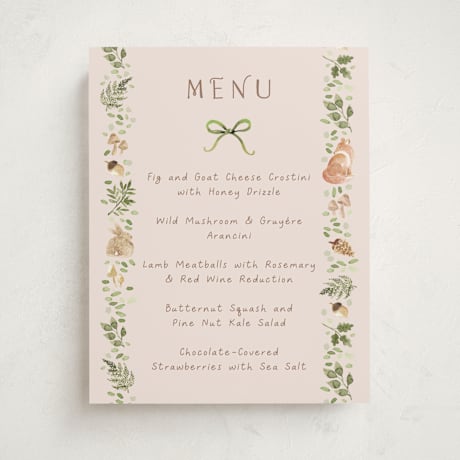 Baby Shower Menu Signs