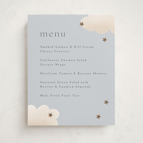 Baby Shower Menu Signs