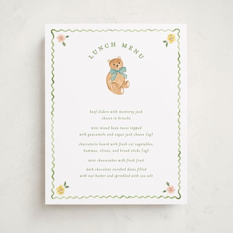 Baby Shower Menu Signs