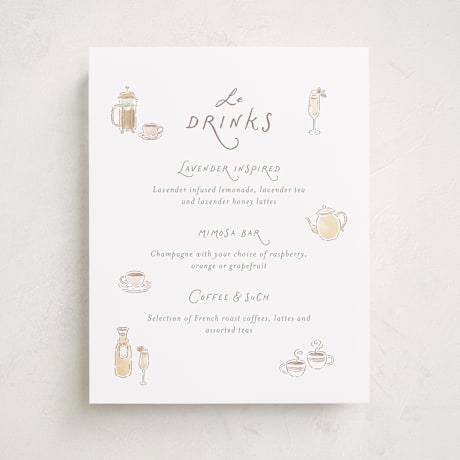 Baby Shower Menu Signs
