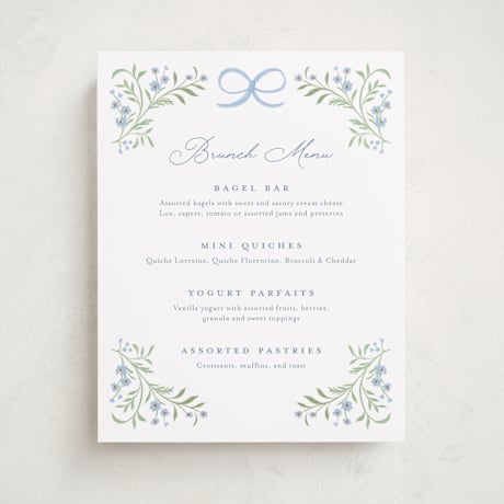 Baby Shower Menu Signs